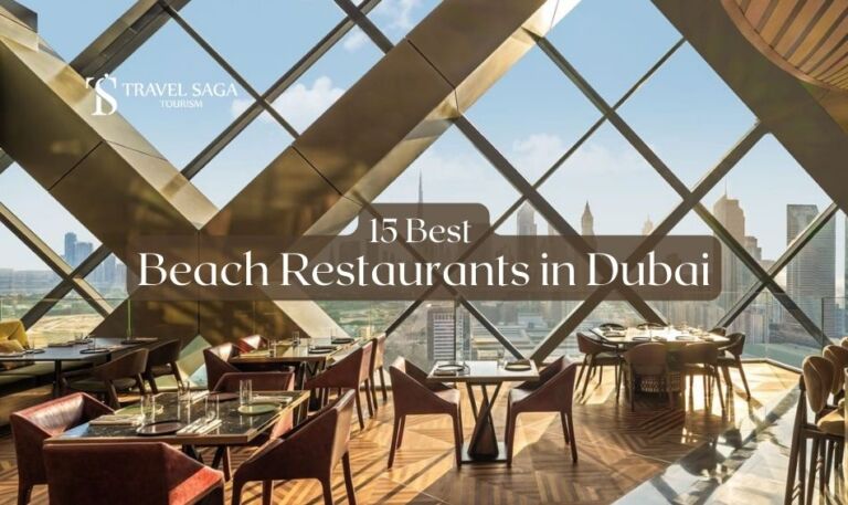 Beach Restaurants in Dubai | Dubai Beach Restaurants Blog Banner by Travel Saga Tourism