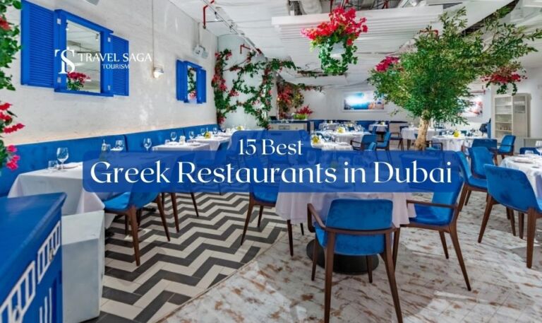 Greek Restaurants in Dubai | Dubai Greek Restaurants Blog Banner by Travel Saga Tourism