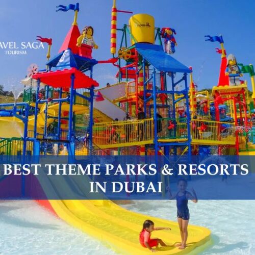 Dubai parks and resorts tickets and Dubai Parks and Resorts blog banner by Travel Saga Tourism