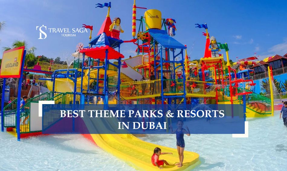 Dubai parks and resorts tickets and Dubai Parks and Resorts blog banner by Travel Saga Tourism