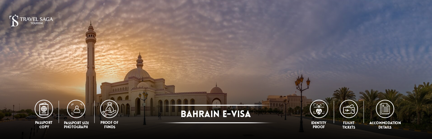 Bahrain e-Visa | Bahrain tourist visa BT Banner by Travel Saga Tourism