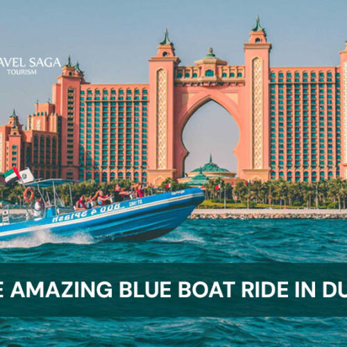 Blue Boat Dubai and Blue Boat Ride Dubai Marina Blog Banner By Travel Saga Tourism