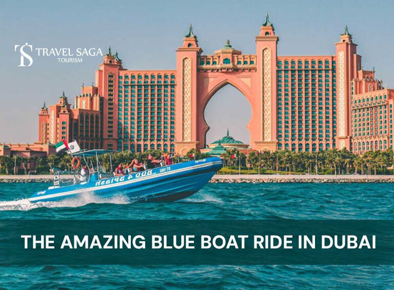 Blue Boat Dubai and Blue Boat Ride Dubai Marina Blog Banner By Travel Saga Tourism