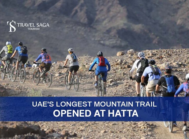 UAE's Longest Mountain Trail Network at hatta Blog Banner By Travel Saga Tourism