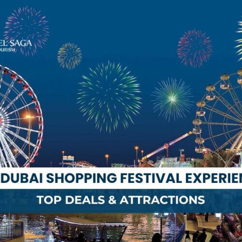 Dubai Shopping Festival and Visit Dubai Shopping Festival for Deals & Offers Blog Banner By Travel Saga Tourism