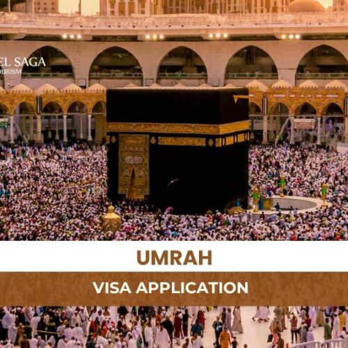 Umrah Visa from Dubai and Umrah Tourist Visa Blog Banner By Travel Saga Tourism