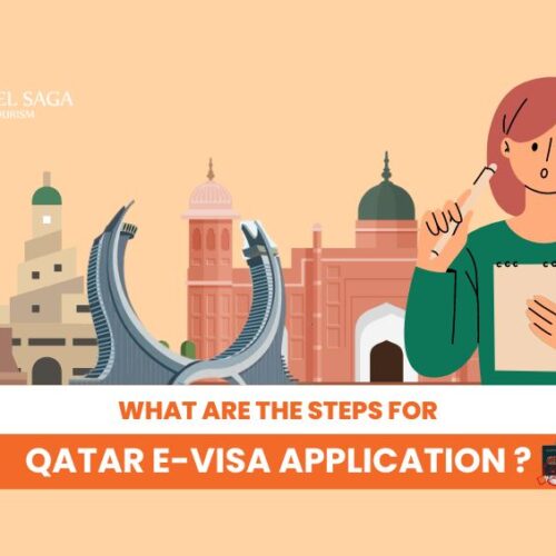 e Visa qatar, Qatar E-visa Application blog banner by Travel Saga Tourism