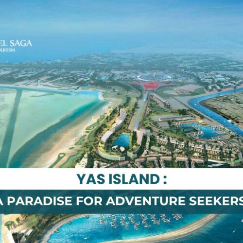 Yas Island Abu Dhabi and Stay On Yas Island Blog Banner By Travel Saga Tourism