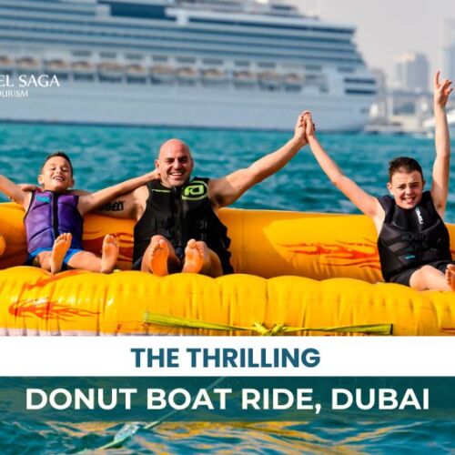 Donut Boat Water Sports and Donut Boat Ride Dubai Blog Banner By Travel Saga Tourism