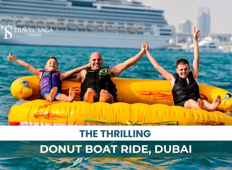 Donut Boat Water Sports and Donut Boat Ride Dubai Blog Banner By Travel Saga Tourism