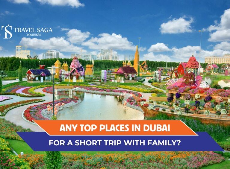 Places to visit in Dubai and Things to Do With Family in Dubai blog banner by Travel Saga Tourism