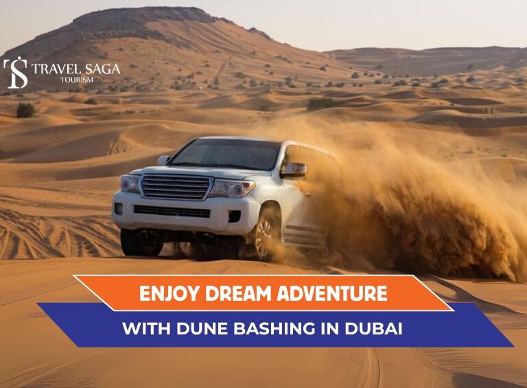 Dune Bashing Dubai and Red Dune Bashing in Dubai blog banner by Travel Saga Tourism