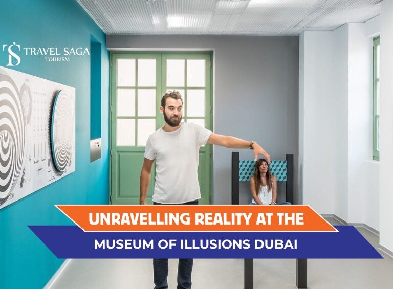 Museum of Illusions Dubai and Book Museum of Illusions Tickets blog banner by Travel Saga Tourism