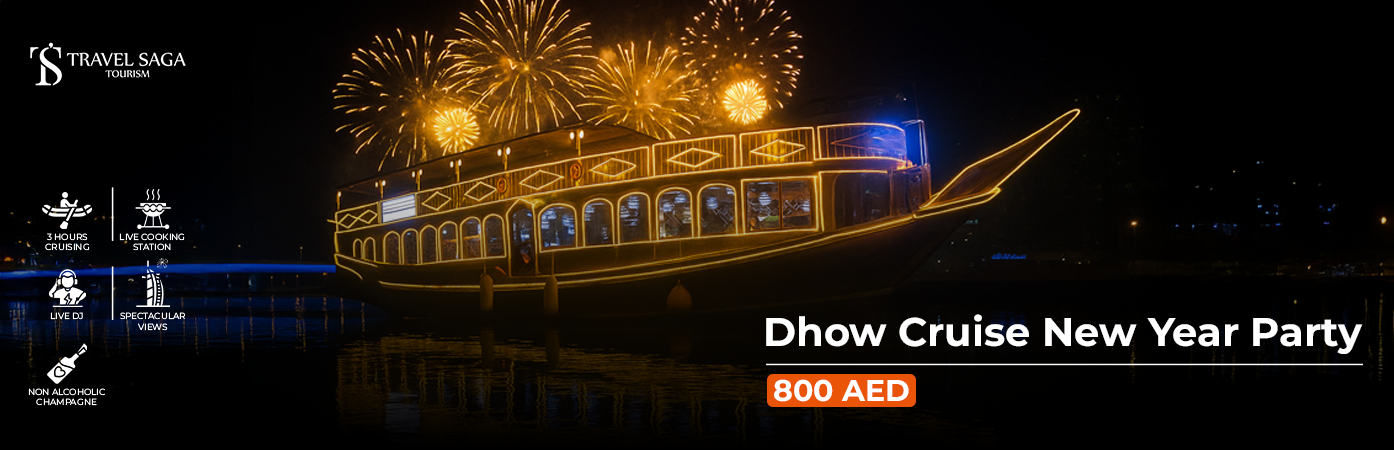 Dhow & Dinner Cruise Dubai BT Banner by Travel Saga Tourism