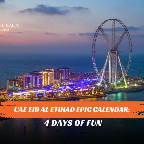 Dubai Eid Al Etihad epic calendar and Celebrate Eid Al Etihad at MOTIONGATE blog banner by Travel Saga Tourism