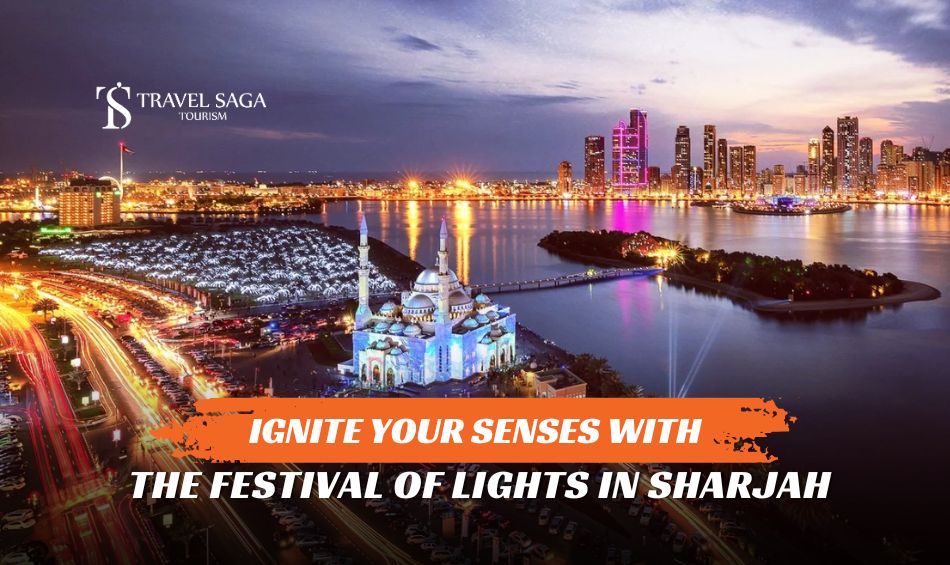 Sharjah Light Festival and Sharjah Light Festival tickets blog banner by Travel Saga Tourism