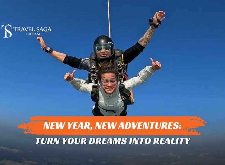 New adventures to try in dubai and Adventure Activities In Dubai blog banner by Travel Saga Tourism