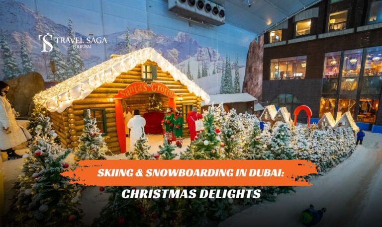 Meet Santa Claus in Dubai | Celebrate Christmas in Dubai Blog Banner by Travel Saga Tourism