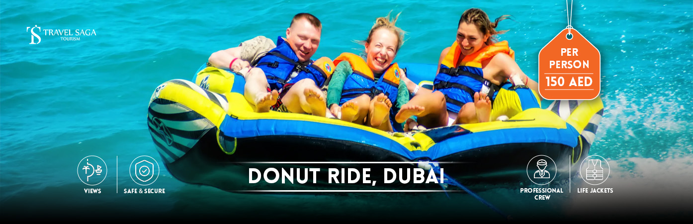 Donut Boat Dubai | Donut Ride Dubai bt banner by Travel Saga Tourism