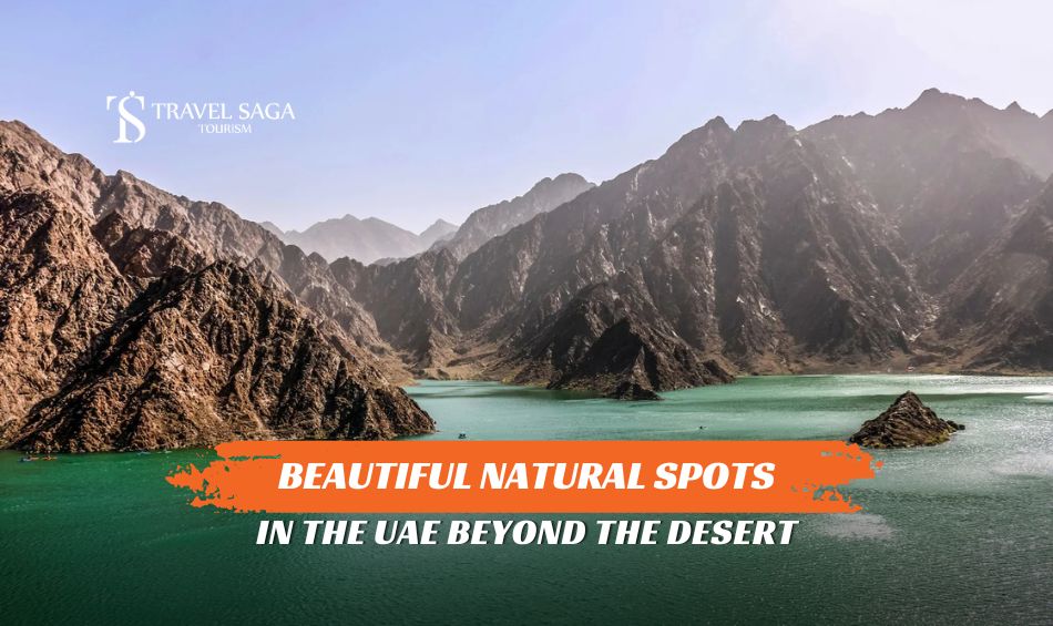 Beautiful nature spots in the UAE and Nature & parks in UAE blog banner by Travel Saga Tourism