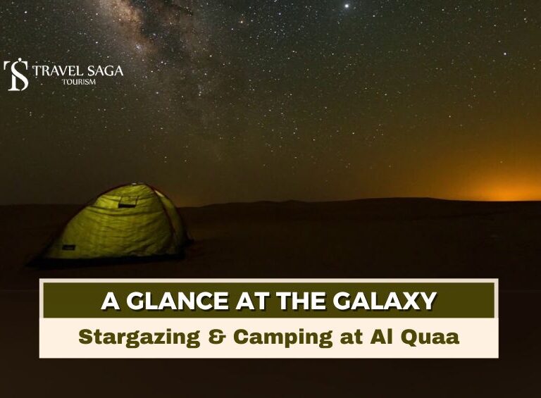 Al Quaa Milky Way Spot, Stargazing and camping at al quaa blog banner by Travel Saga Tourism