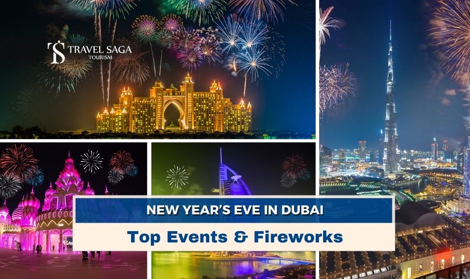 Book Dubai New Year Packages, Dhow Cruise New Year Party blog banner by Travel Saga