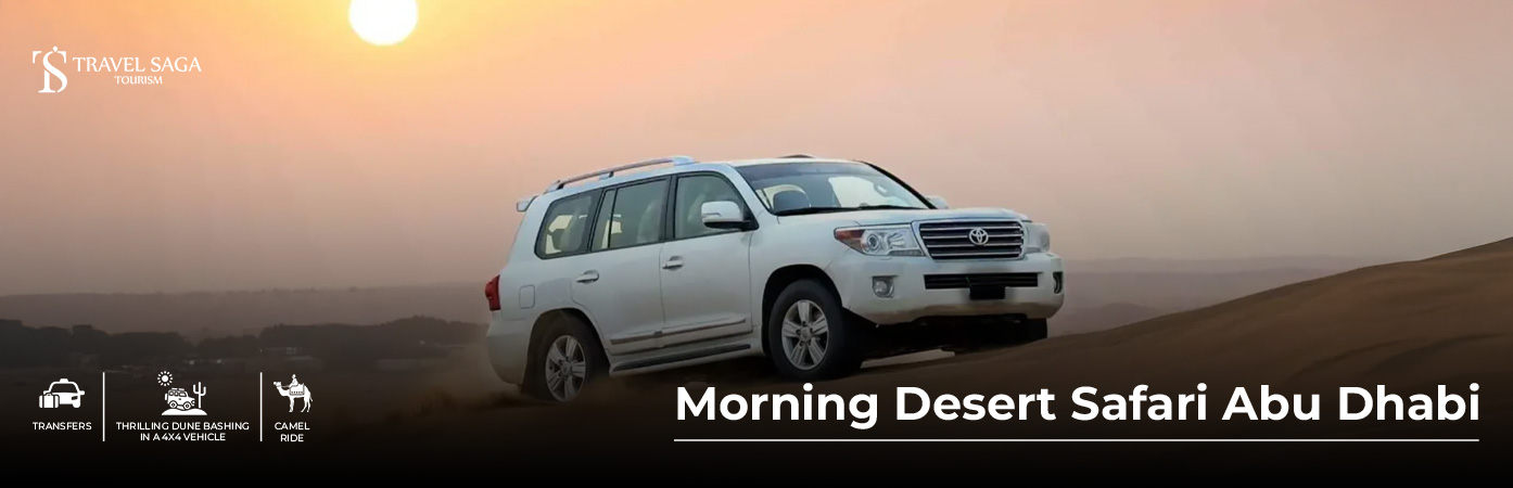 Book Morning Desert Safari Abu Dhabi Tour camel ride activity