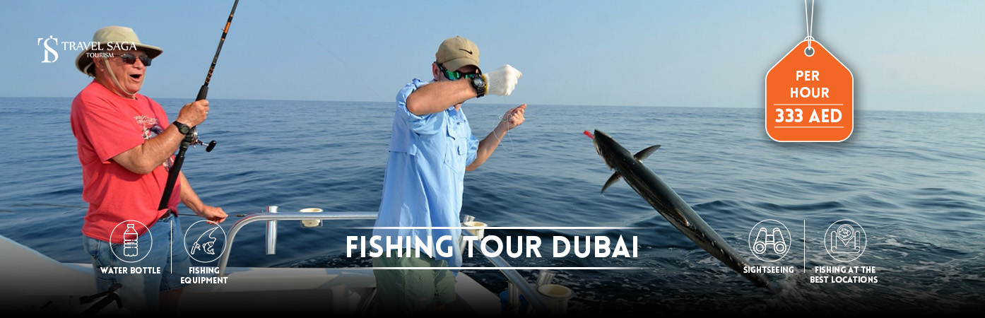 Fishing Tour Dubai and Fishing Trips Dubai bt banner by Travel Saga Tourism