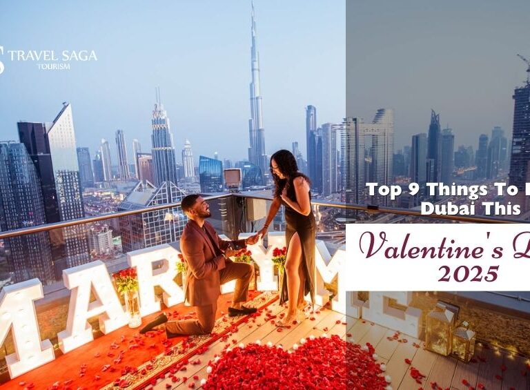 Celebrate Valentine's Day in Dubai, Romantic Places to visit in Dubai Blog banner Travel Saga Tourism