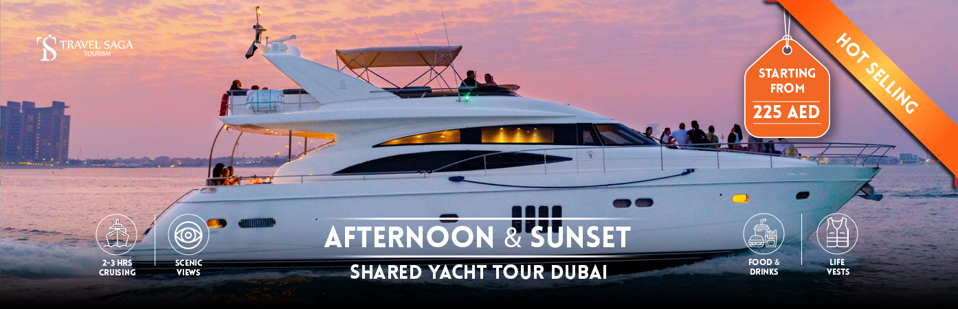 Shared yatch tour bt banner by Travel Saga Tourism