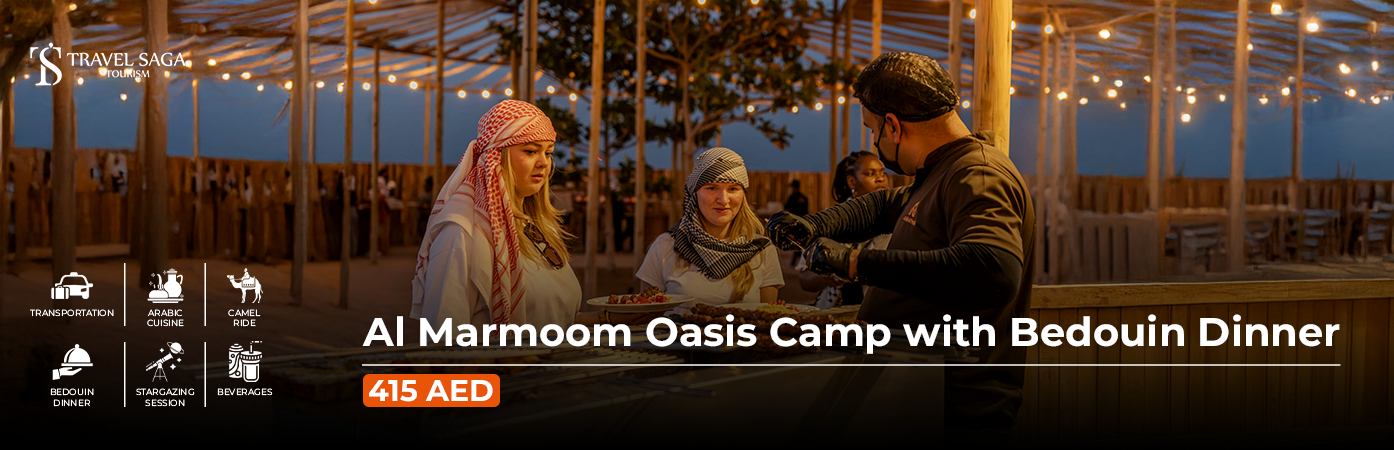 Al Marmoom Oasis Camp with Bedouin Dinner traditional food