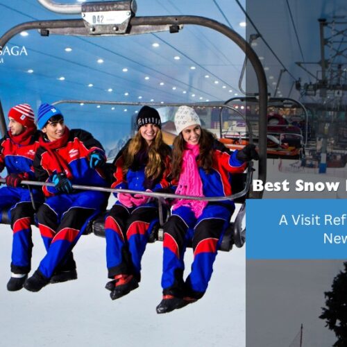 Snow Park Abu Dhabi, Best snow parks in uae blog banner by travel saga tourism