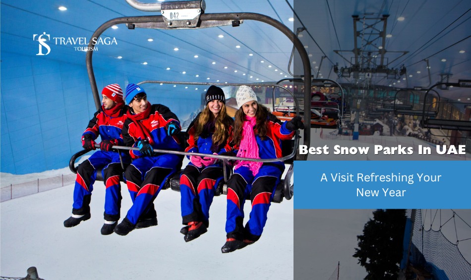 Snow Park Abu Dhabi, Best snow parks in uae blog banner by travel saga tourism