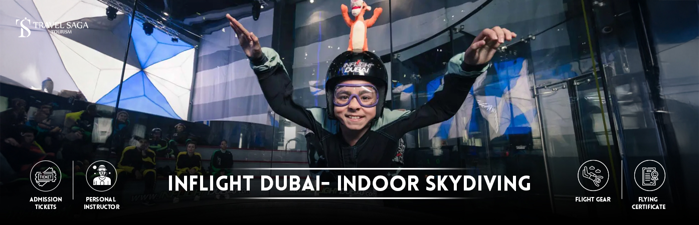 Indoor Skydive Experience | Inflight dubai tickets BT banner by Travel Saga Tourism