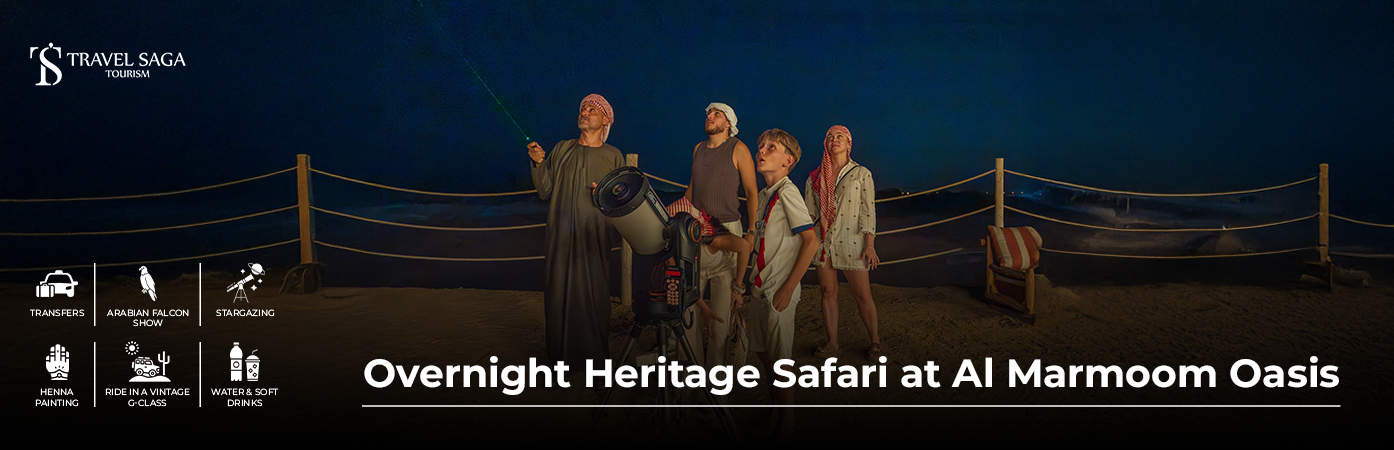 Luxury desert safari experience at Al Marmoom Oasis Dubai