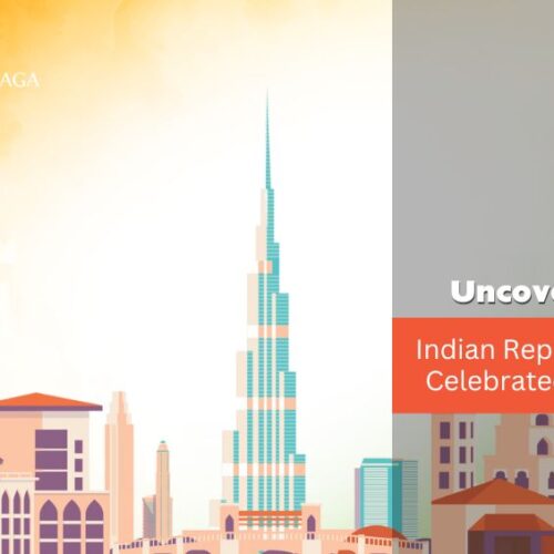 Celebrating Indian Republic Day in Dubai and Indian Republic day Celebration in Dubai blog banner Travel Saga Tourism