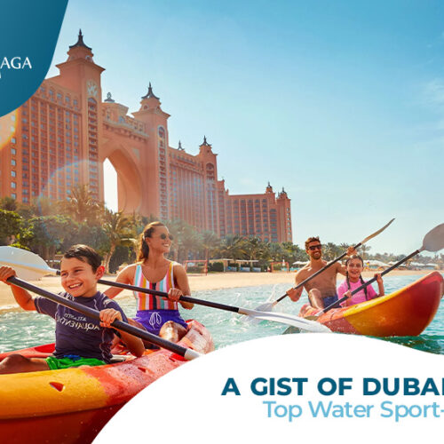 Top Dubai Water activities and Best Water Sports to Try in Dubai Blog Banner by Travel Saga Tourism