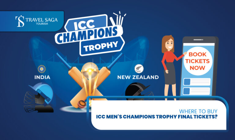 ICC Men's Champions Trophy Final and ICC Champions Trophy Tickets Blog Banner By Travel Saga Tourism