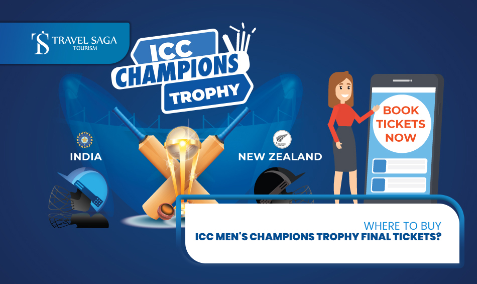 ICC Men's Champions Trophy Final and ICC Champions Trophy Tickets Blog Banner By Travel Saga Tourism