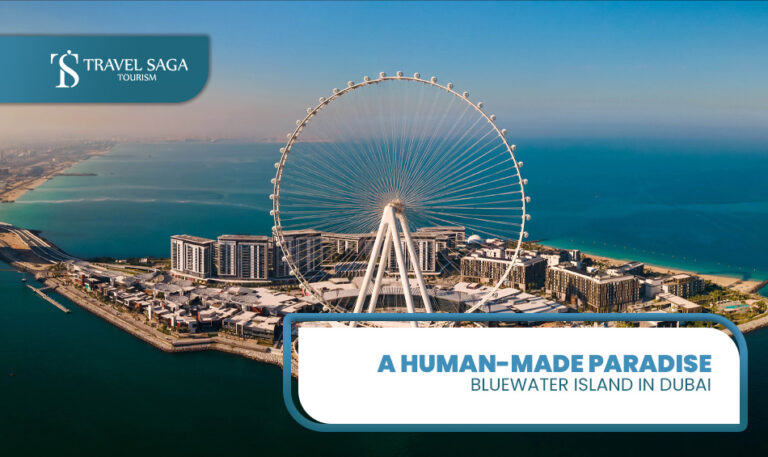Bluewaters Island Dubai | Best Time to visit Bluewaters island blog banner by Travel Saga Tourism