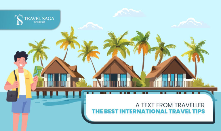 International Travel Tips for First-Time Travelers and Ultimate International Travel Checklist Blog Banner by Travel Saga Tourism