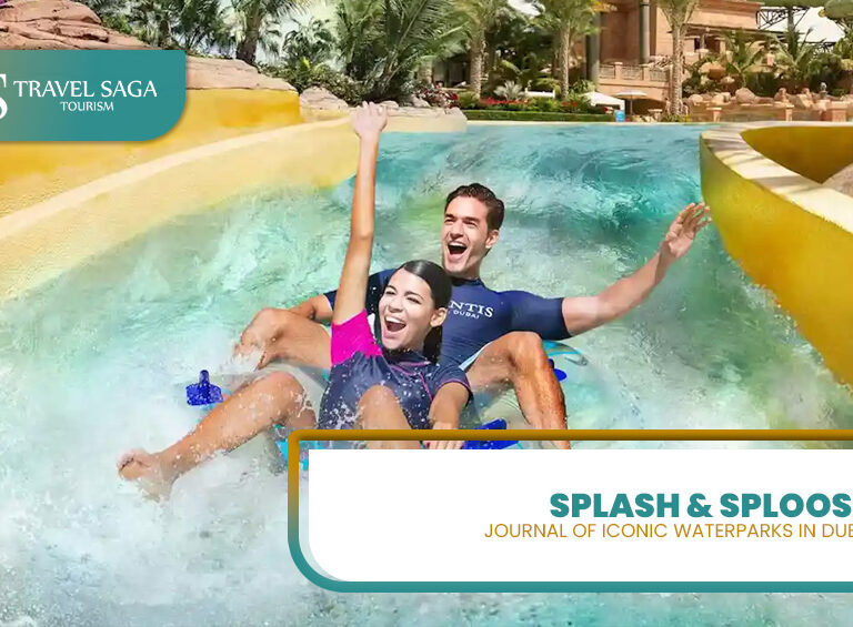 water parks in Dubai | Amusement Parks in Dubai Blog Banner by Travel Saga Tourism