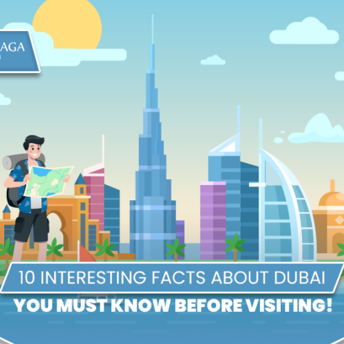 Interesting facts Dubai | Dubai fun facts for tourists | Blog Banner by Travel Saga Tourism