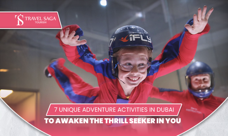 Advenures Activities in Dubai | Things to do in Dubai Blog Banner by Travel Saga Tourism