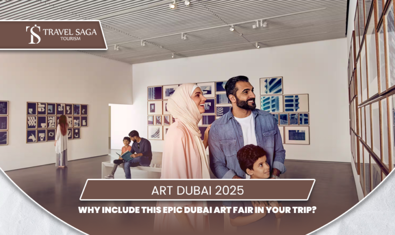 Dubai art fair | Contemporary art Dubai Blog Banner by Travel Saga Tourism
