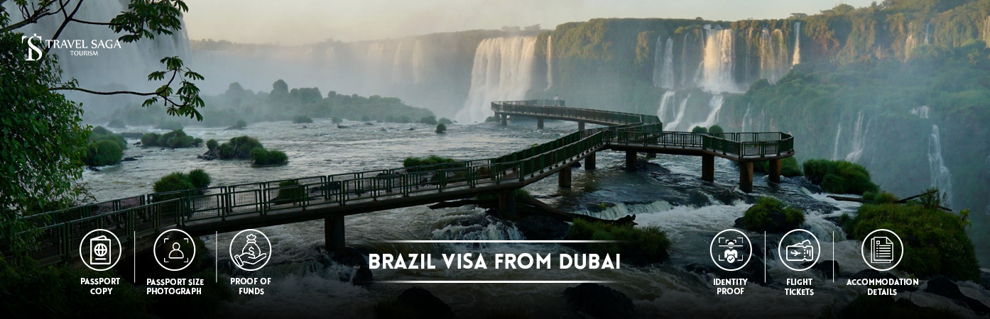 Brazil visa from Dubai | Brazil visa requirements BT Banner by Travel Saga Tourism