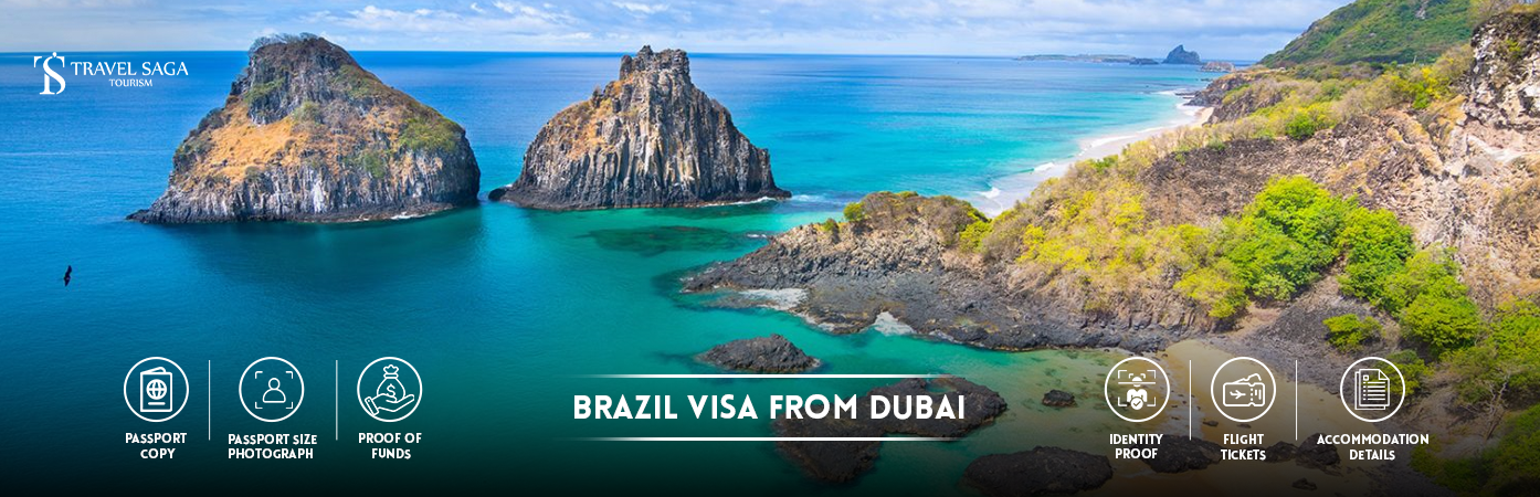 Brazil visa from Dubai | Apply Brazil visa Dubai BT Banner by Travel Saga Tourism
