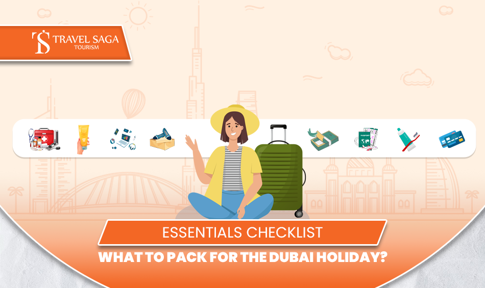 What To Pack Dubai Holiday package | attractions in Dubai Mall blog banner by travel saga tourism