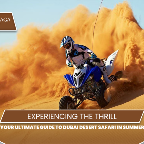 Desert Safari in Summer | Desert safari Dubai summer blog banner by Travel Saga Tourism