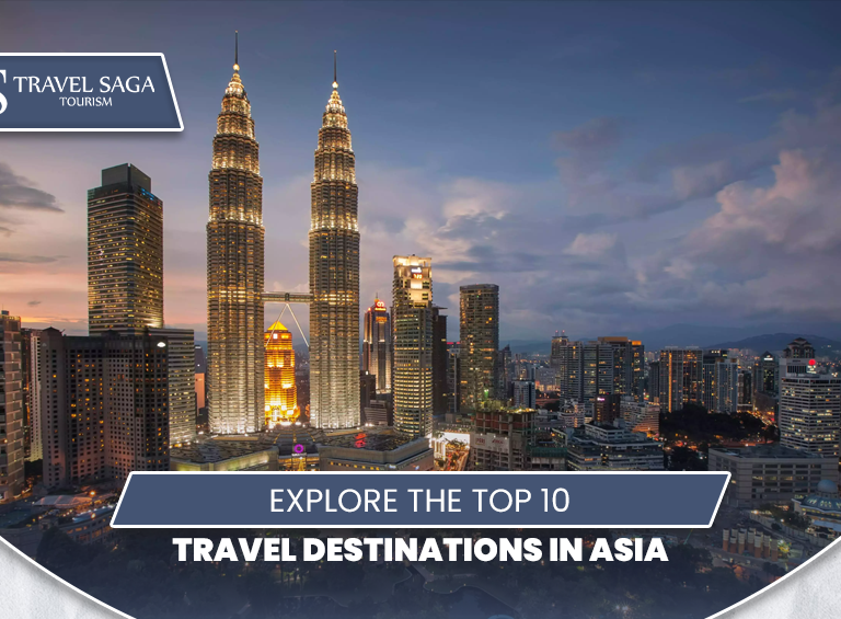 Top travel destinations in Asia | Best places to visit in Asia | Blog Banner by Travel Saga Tourism